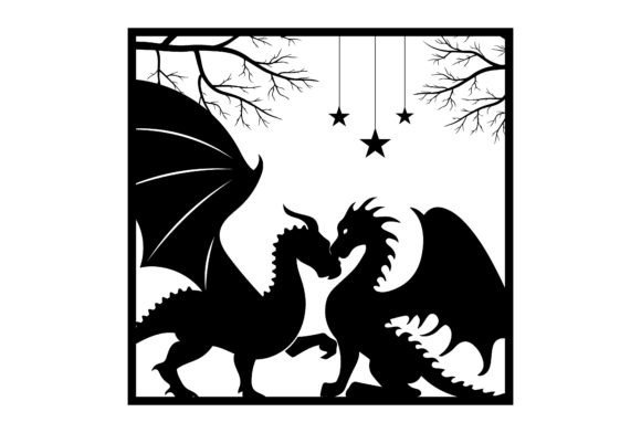 Download Dragon SVG Silhouette Love Tree - Silhouette Collection