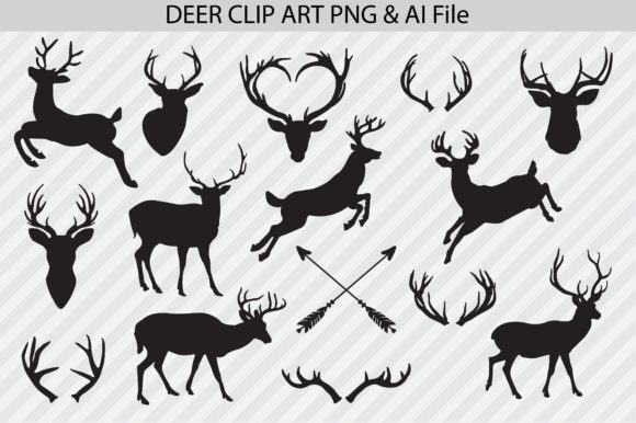 Download Deer Vectors &amp; Clipart Silhouette - Silhouette Collection
