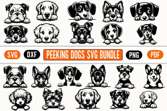 Download 21 PEEKING DOG SVG Silhouette PNG Files - Silhouette Collection