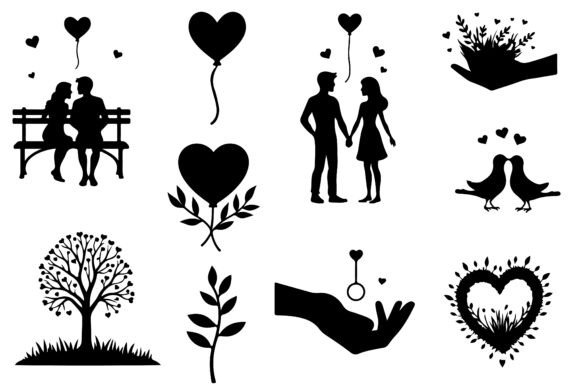 Download Valentine Silhouette Collection - Silhouette Collection