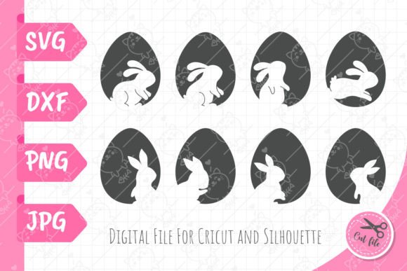 Download Easter Eggs Svg | Rabbit Silhouette Png - Silhouette Collection