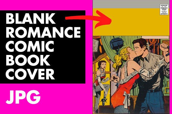 Download RETRO Romance Comic Book Cover (No Text) - Retro romance Collection