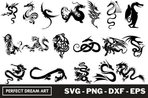 Download Dragon Silhouette Bundles - Silhouette Collection