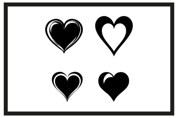 Download Valentines Day Heart Silhouette Clipart - Silhouette Collection