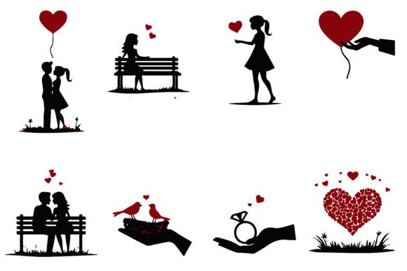Download Valentine Silhouette Collection - Silhouette Collection